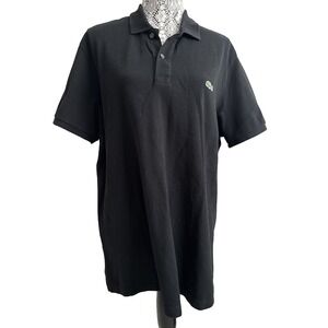 Lacoste 8 Slim Fit Black Cotton Polo Shirt Short Sleeve Cotton Men's L France‎
